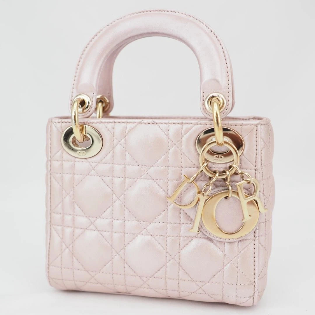 Dior Lady Dior Mini Bag Cannage Pink  Gift Present 1108b | eBay US
