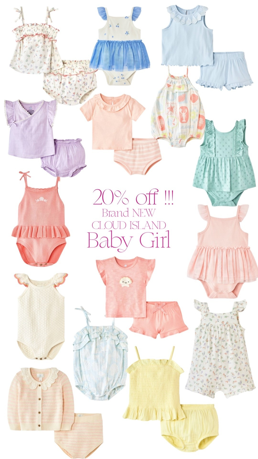 This is the cutest baby girl release by Cloud Island, yet! Plus it’s all 20% off!! 