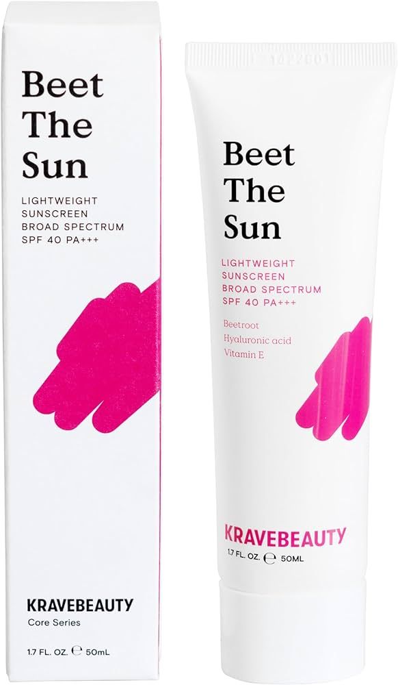 KraveBeauty Beet The Sun SPF 40 PA+++ Broad Spectrum Daily Non-Greasy Lightweight Chemical Sunscr... | Amazon (US)