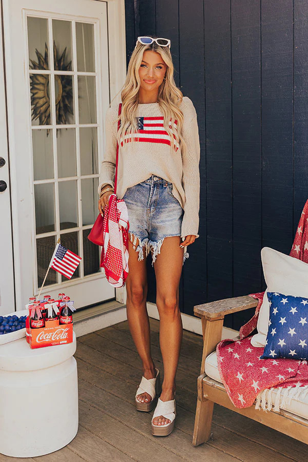 American Way Knit Sweater | Impressions Online Boutique