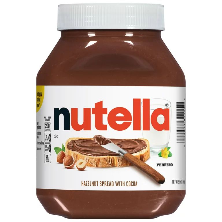 Nutella Hazelnut Spread with Cocoa for Breakfast, Great for Holiday Baking, 33.5 oz Jar | Walmart (US)