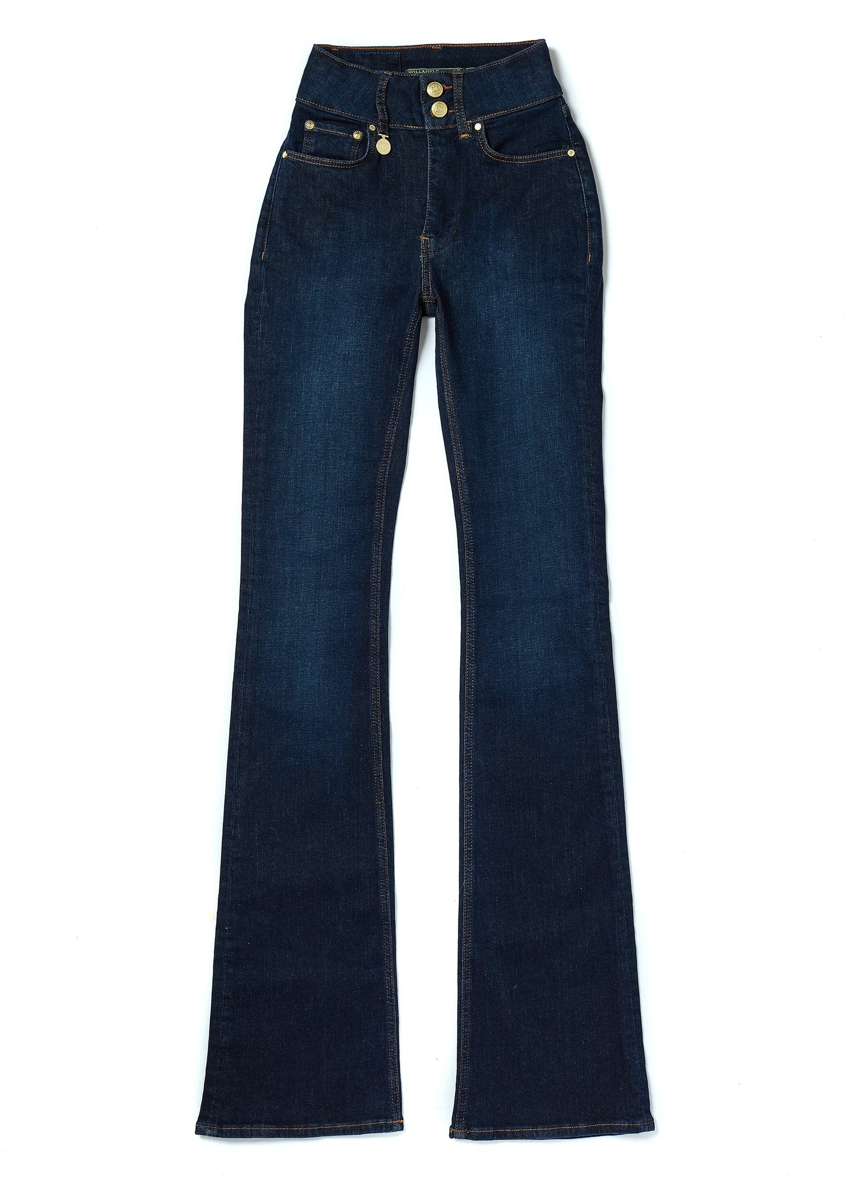 High Rise Flared Jean (Deep Indigo) | Holland Cooper