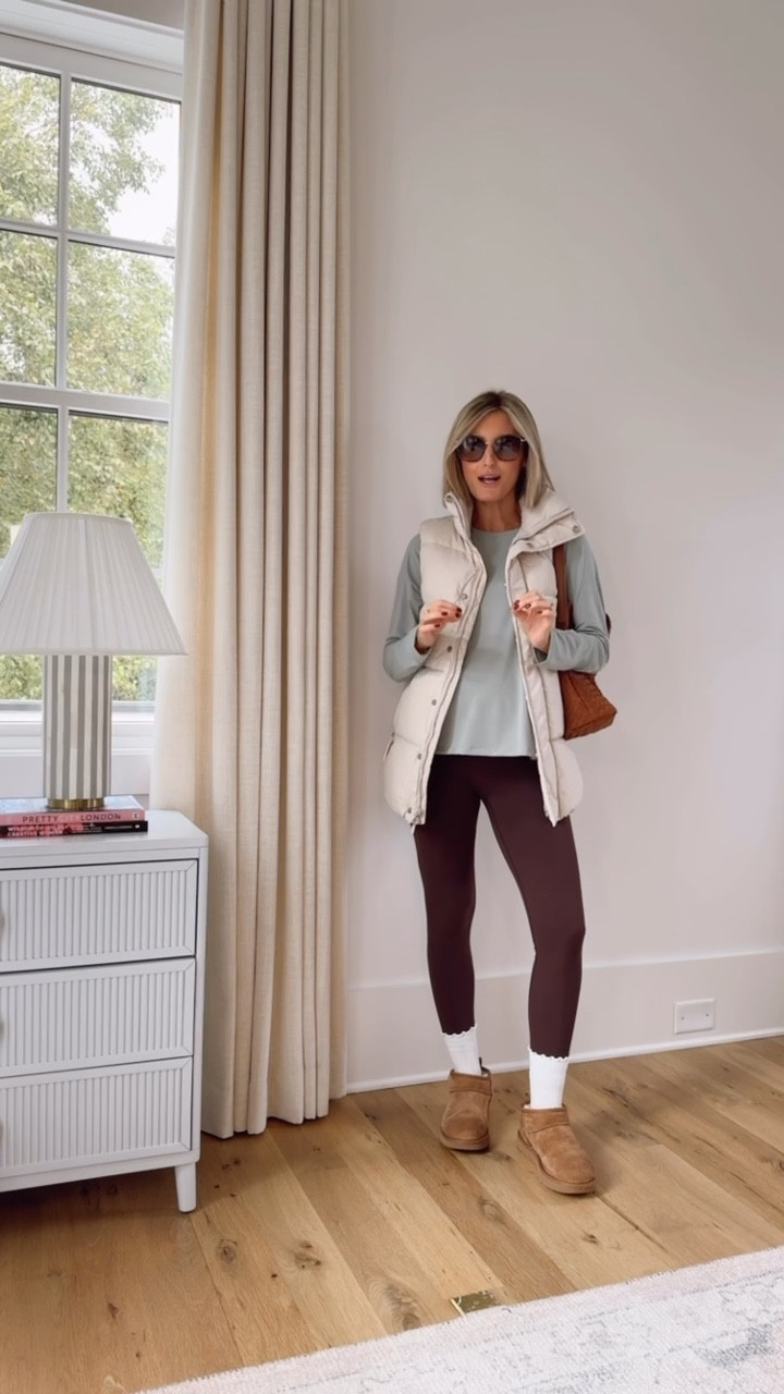 Cozy and coordinated, this cream puffer vest paired with a green long sleeve top and brown leggings from Target makes the perfect fall outfit—comfortable, flattering, and effortlessly stylish for every day. Even better, all pieces are on sale today! Wearing size small in the vest & size medium in the top & leggings.

#TargetStyle #TargetFinds #OnSaleNow #PufferVest #FallFashion #WardrobeStaples #EverydayChic #EffortlessStyle #ClassicStyle #LTKStyle #CozyStyle #FallOutfitInspo

#LTKFindsUnder50 #LTKActive #LTKSaleAlert