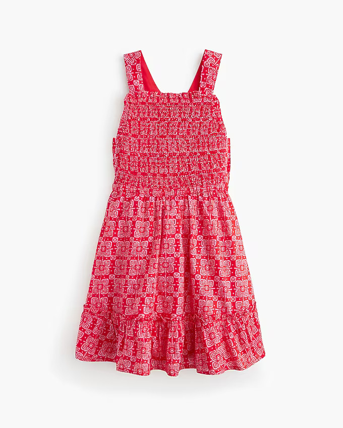 Girls' smocked cross-back dress | J.Crew Factory
