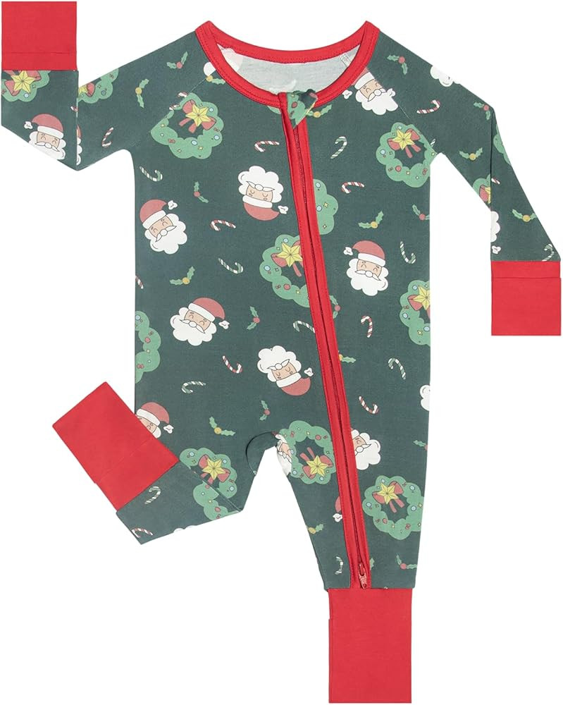 Amazon.com: Baby Boy's Pajamas, Zip Front Non-Slip Footed Sleeper Pjs, Viscose from Bamboo Baby P... | Amazon (US)