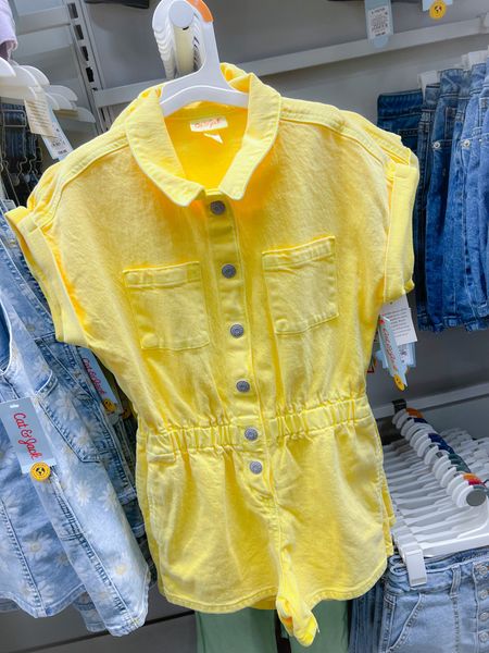 Target Fashion Girls Yellow Short Button  Denim Romper #target #targetstyle #targetkids #catandjackgirls #girlsfashion #girlsromper #romperr

#LTKfindsunder50 #LTKkids #LTKfamily