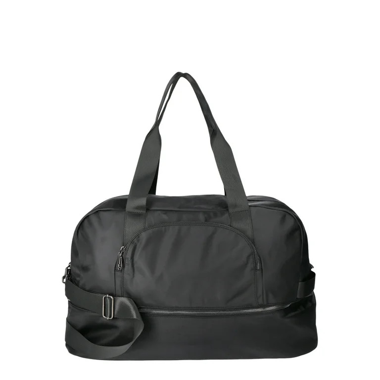No Boundaries Women's Dome Weekender Duffel Bag, Black | Walmart (US)