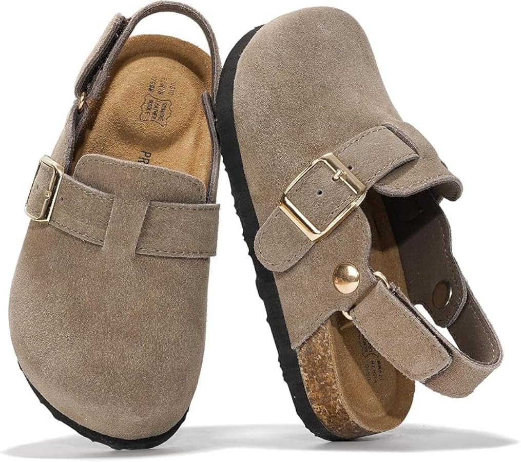 Project Cloud Kids 100% Genuine Leather Non Slip Clogs with Cork Footbed | Amazon (US)