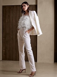 Luna Ostrich Feather Top | Banana Republic (US)