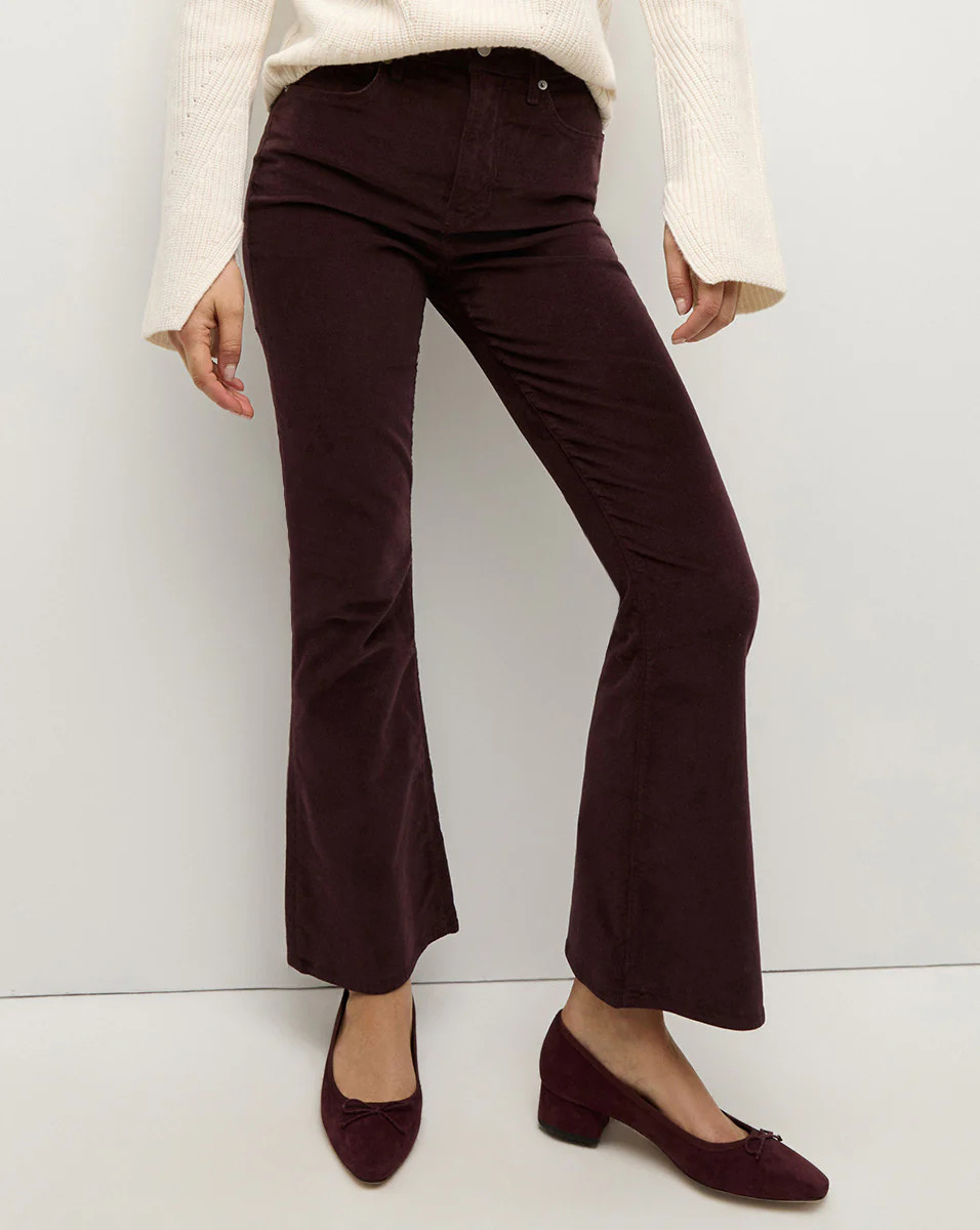 Carson Corduroy Kick-Flare Pant | Veronica Beard