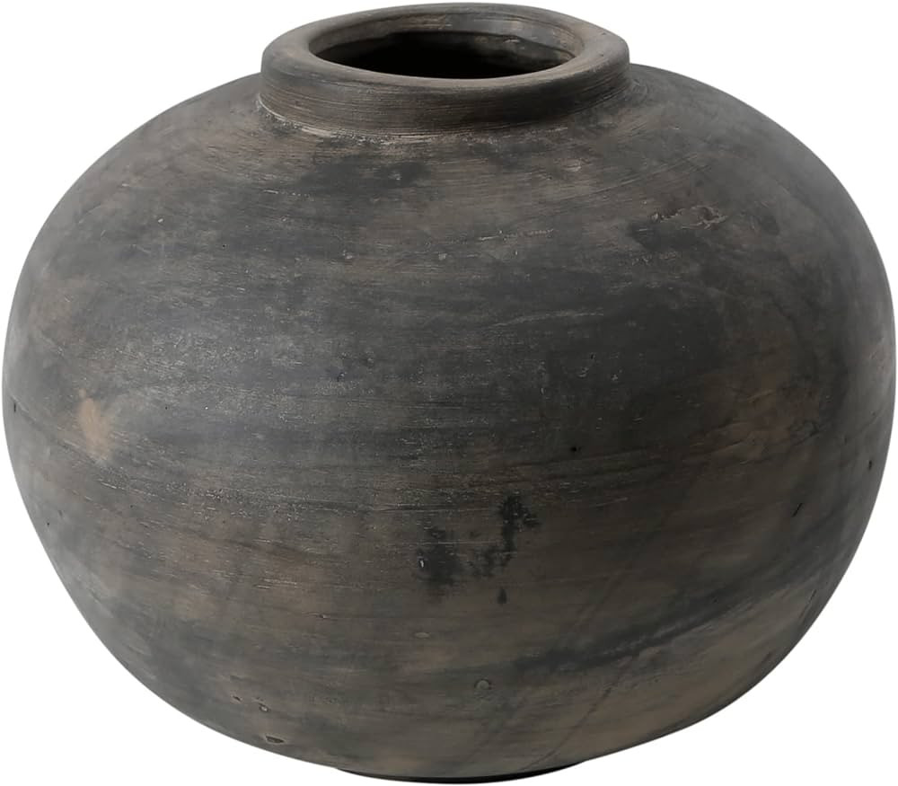 Artissance Earthy Gray Round Pottery Pot, 13.4 Inch Long | Amazon (US)