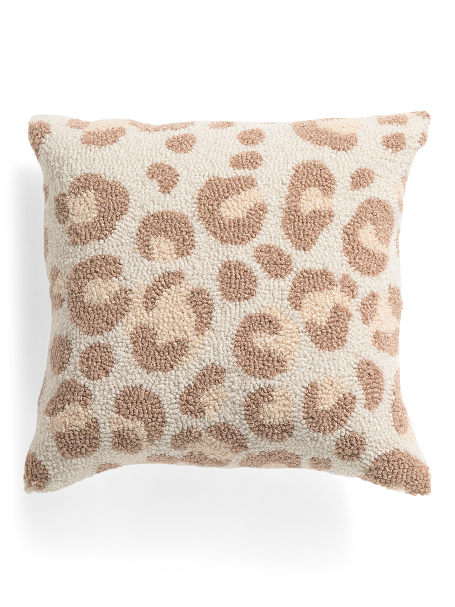 16x16 Leopard Hooked Pillow | TJ Maxx