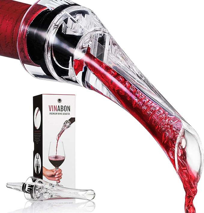 VINABON Wine Aerator Pourer Spout 2025 – Professional Wine Aerator Attaches to Bottle for Impro... | Amazon (US)