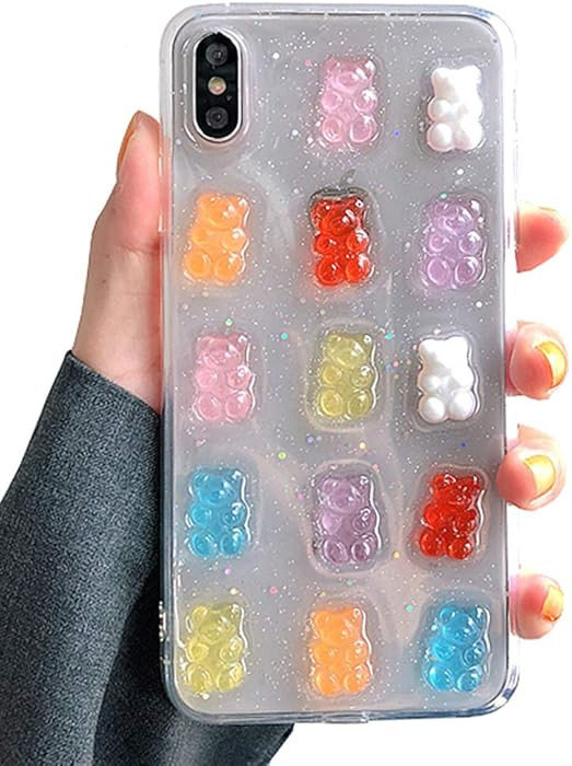 UnnFiko Cute Clear Phone Case for iPhone 15 Pro Max, Super Kawaii Cartoon Bears, Funny Creative S... | Amazon (US)