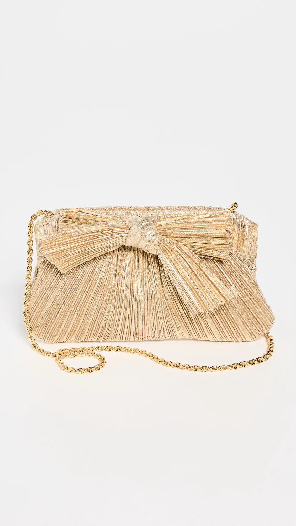 Rochelle Pleated Frame Clutch W/ Bow | Shopbop