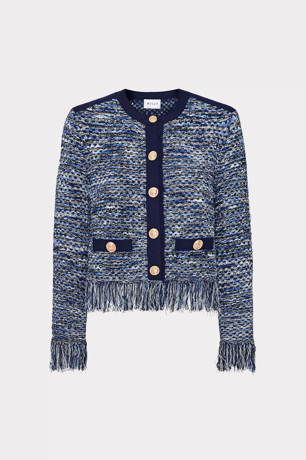 Kaia Textured Knit Cardigan Jacket | MILLY