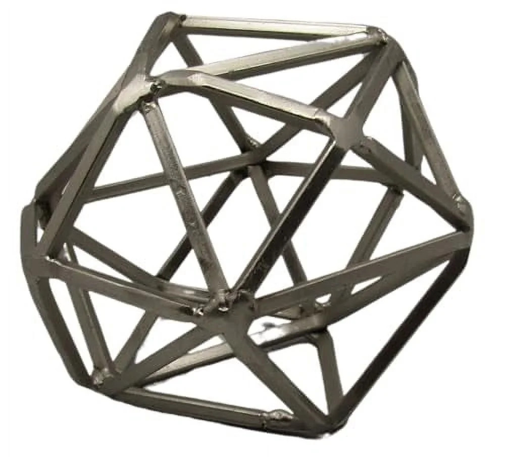 PD Home & Garden Cast 5 inch Silver Decorative Triangles Metal Orb Decor Ball for Accent Bowl Far... | Walmart (US)