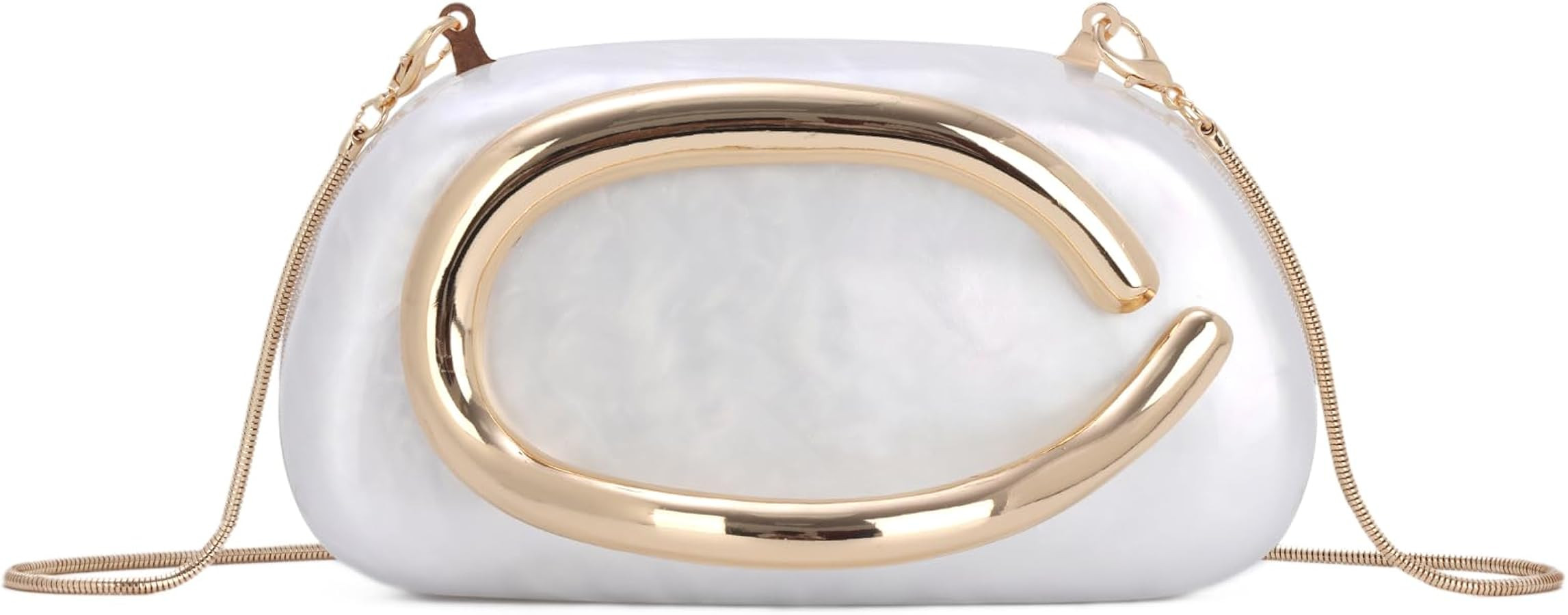 Oweisong Acrylic Clutch Purse for Women Shell Evening Bags Formal Wedding Green Clutch Shoulder H... | Amazon (US)