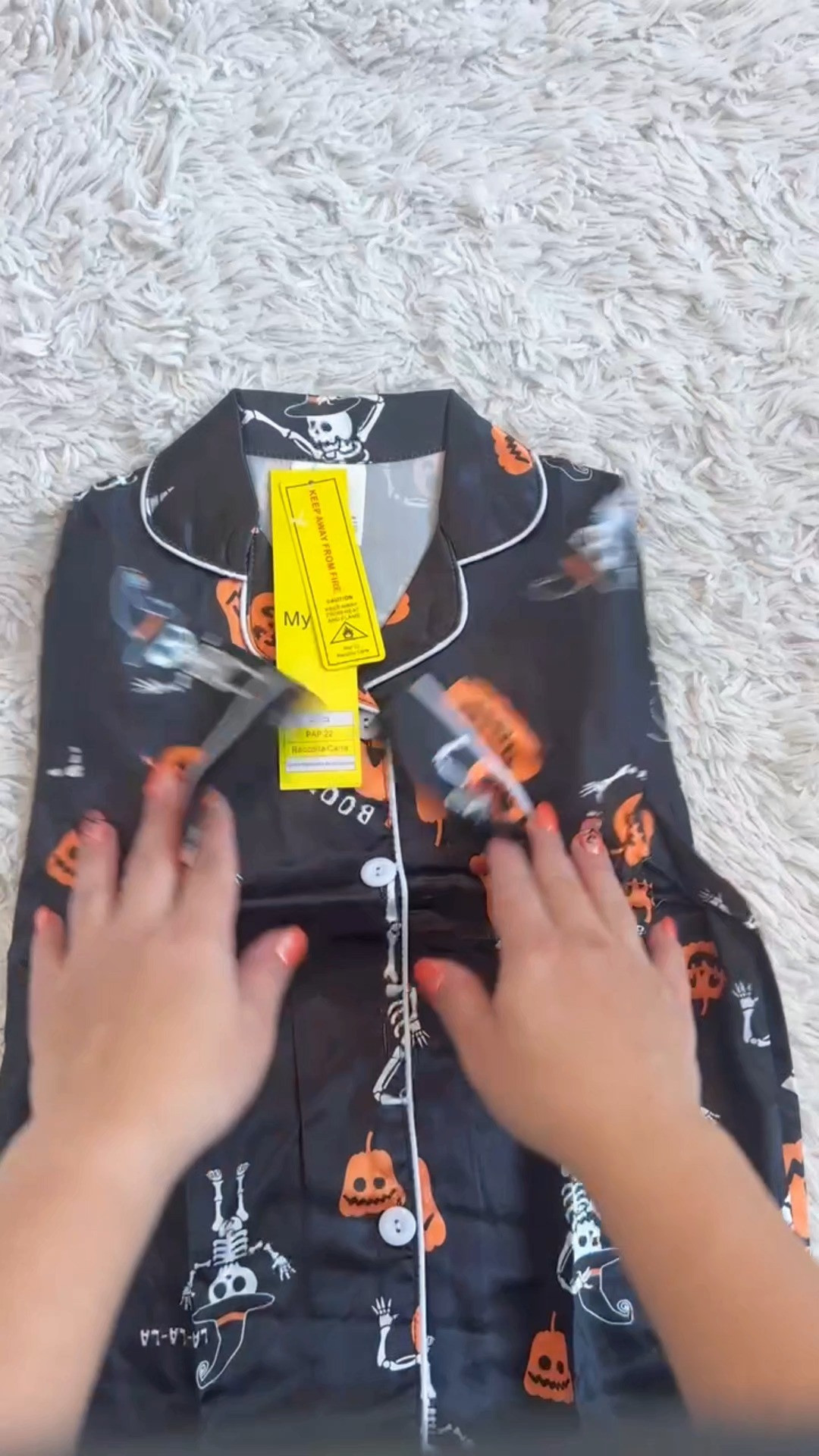 This satin nightwear set is such a cozy fall vibe 🎃 This pumpkin button-down nightwear feels luxe but still relaxed, with an easy fit that’s perfect for winding down. A fun seasonal piece that makes bedtime feel extra special. 🍂 #sleepwearstyle #fallpajamas #cozynights #loungewearlove #satinpajamas #fallloungewear  

#LTKSeasonal #LTKFindsUnder50