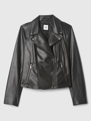 Vegan-Leather Moto Jacket | Gap Factory