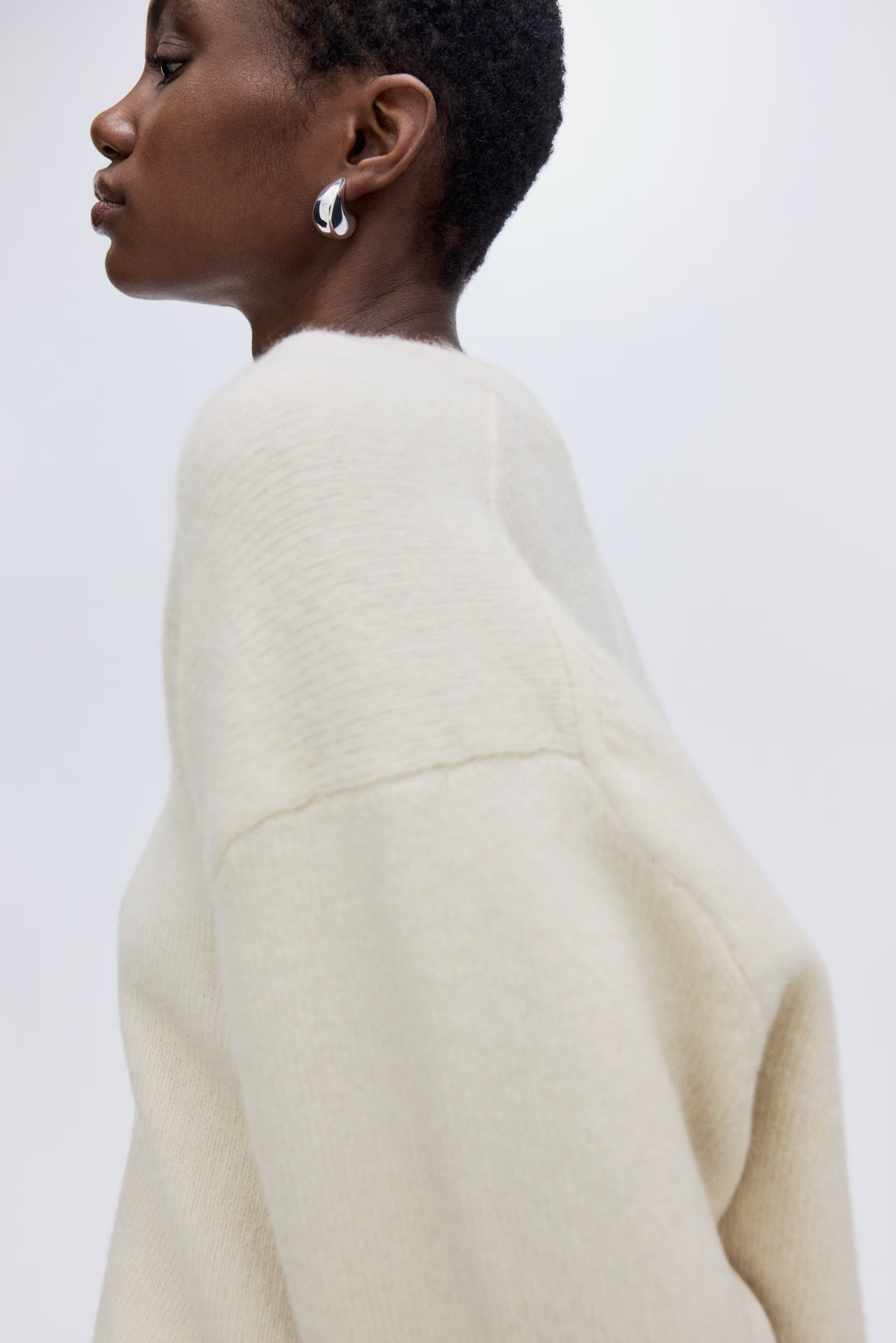 Oversized V-Neck Sweater - Light beige - Ladies | H&M US | H&M (US + CA)