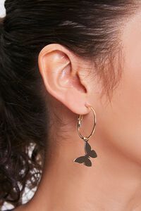 Butterfly Pendant Hoop Earrings | Forever 21 | Forever 21 (US)