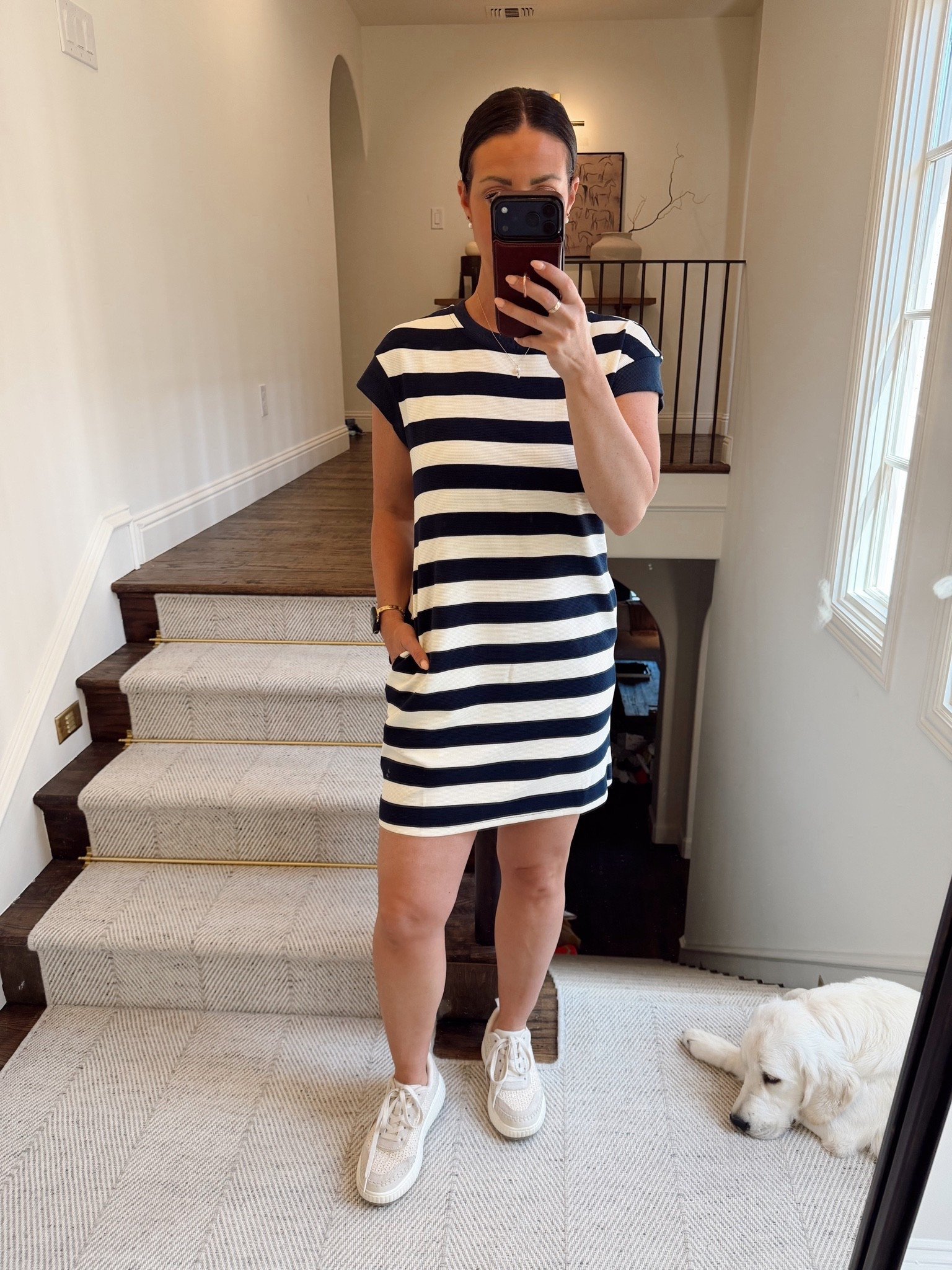 Striped summer dress! So easy, perfect for warm summer days. Wearing a small.

#LTKootd #LTKSeasonal #LTKOver40