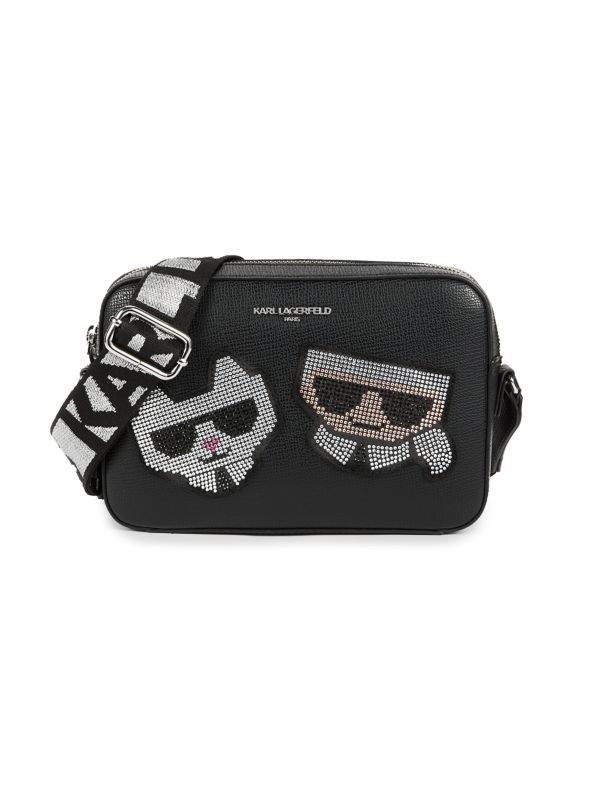 Karl Lagerfeld Paris Maybelle Faux Leather Camera Crossbody Bag on SALE | Saks OFF 5TH | Saks Fifth Avenue OFF 5TH