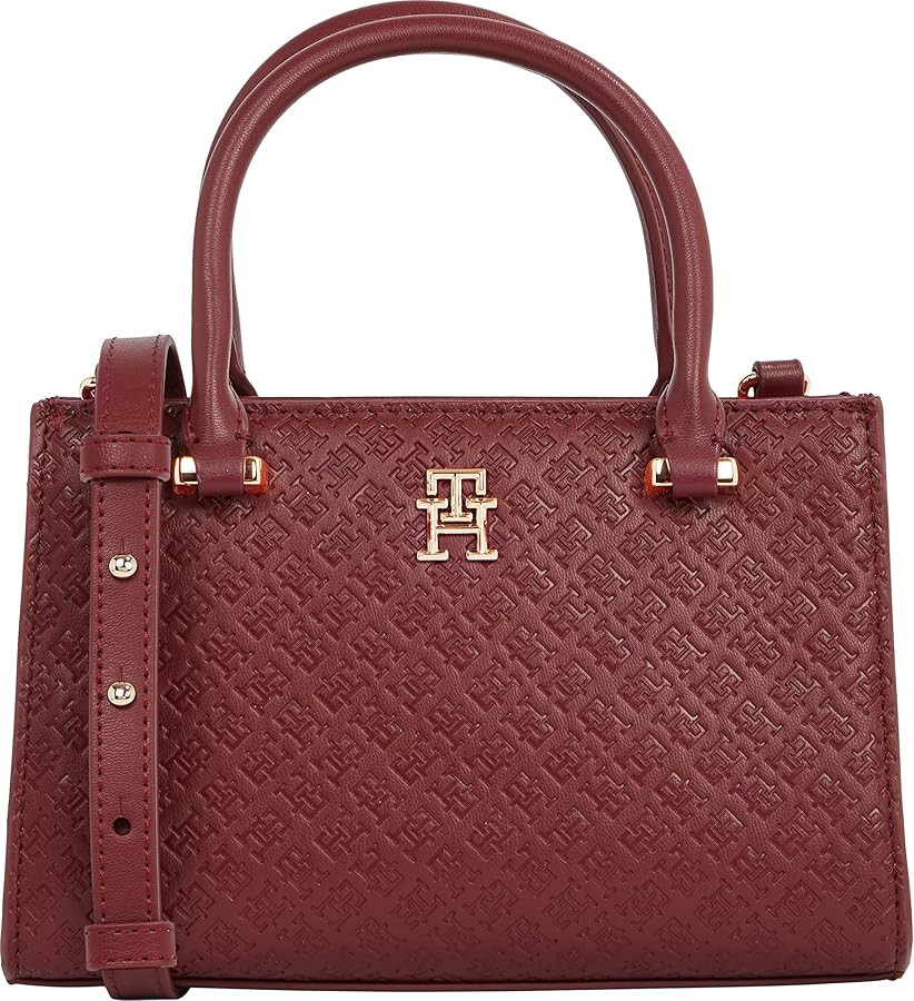Tommy Hilfiger Monogram Mini Tote Bag with Removable Crossbody Strap | Amazon (US)