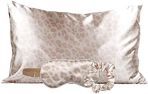 Kitsch Satin Sleep Set, Softer Than Silk - Includes 1 Satin Pillowcase, 1 Satin Eye Mask, and 1 S... | Amazon (US)