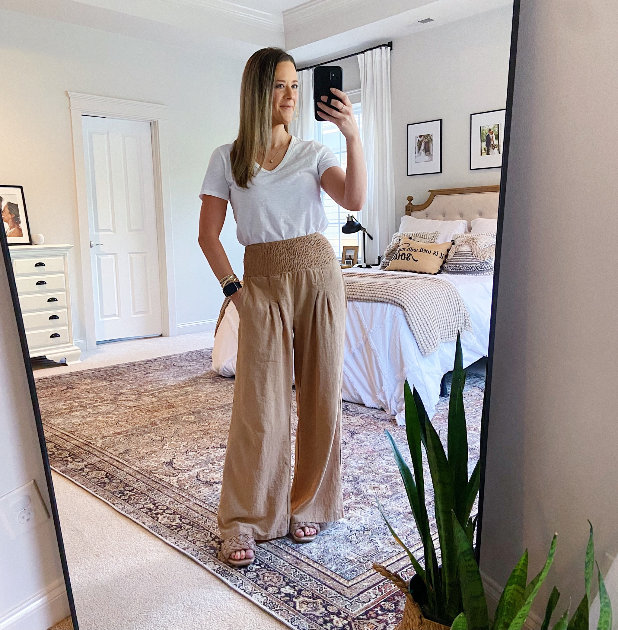 Amazon linen pants for under $30. They come in several colors and they’re so flattering. I bought these postpartum and loved the waistband. 

Elevated Mom Style | Vacation Outfit | Amazon Wide Leg Pants | Italian Style | Linen Pants | Early Pregnancy Outfit | Amazon Fashion | Spring Capsule Pieces 

#LTKfindsunder50 #LTKstyletip #LTKSeasonal