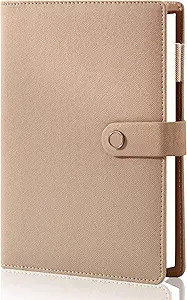 Spiral Leather Journal Writing Notebook, 6 Ring Binder Refillable Diary Notepads, Vintage Busines... | Amazon (US)