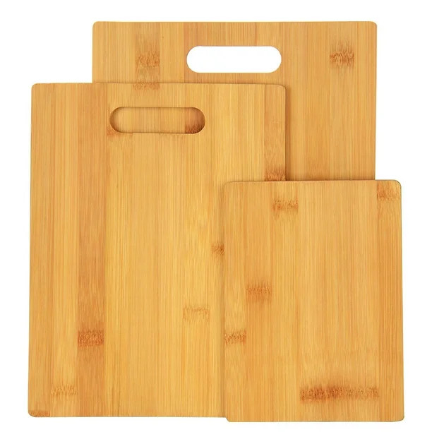 Set of 3 Bamboo Cutting Board Set, Non-Slip Chopping Board for Food Prep, Meat, Vegetables, Fruit... | Walmart (CA)
