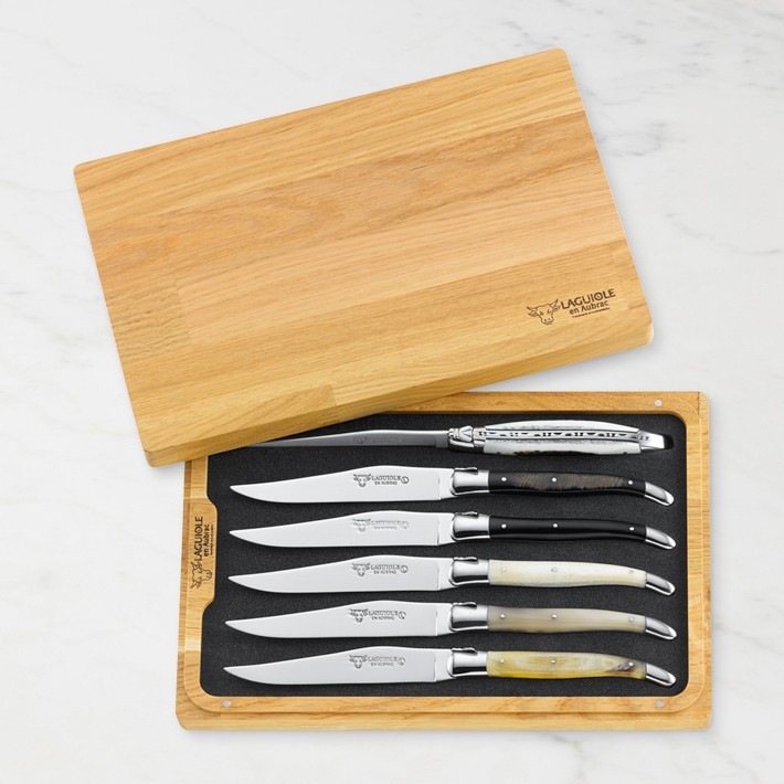 Laguiole en Aubrac Mixed-Horn Steak Knives, Set of 6 | Williams-Sonoma