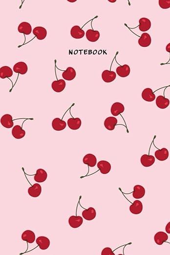 Pink Cherry Notebook/Journal: 6" X 9" / 152.4mm X 228.6mm, Paperback, 120 Lined Pages, for Women | Amazon (US)