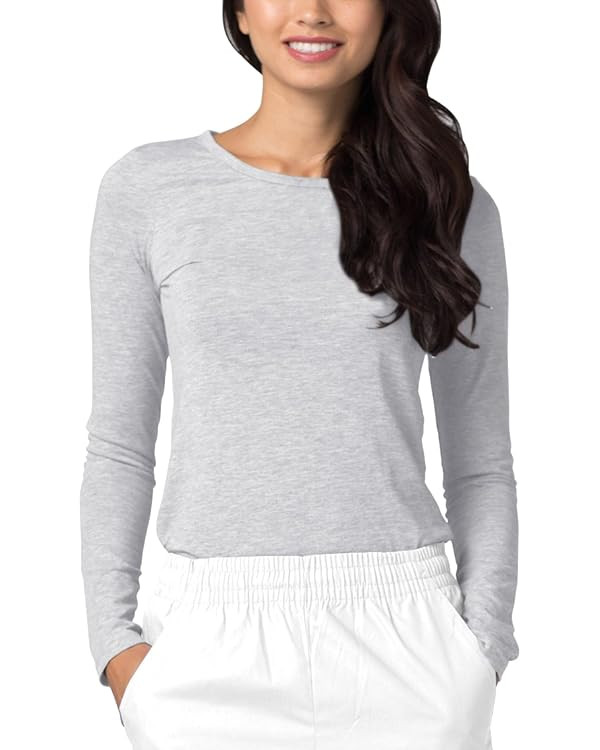 Adar Underscrubs for Women - Long Sleeve Underscrub Comfort Tee | Amazon (US)