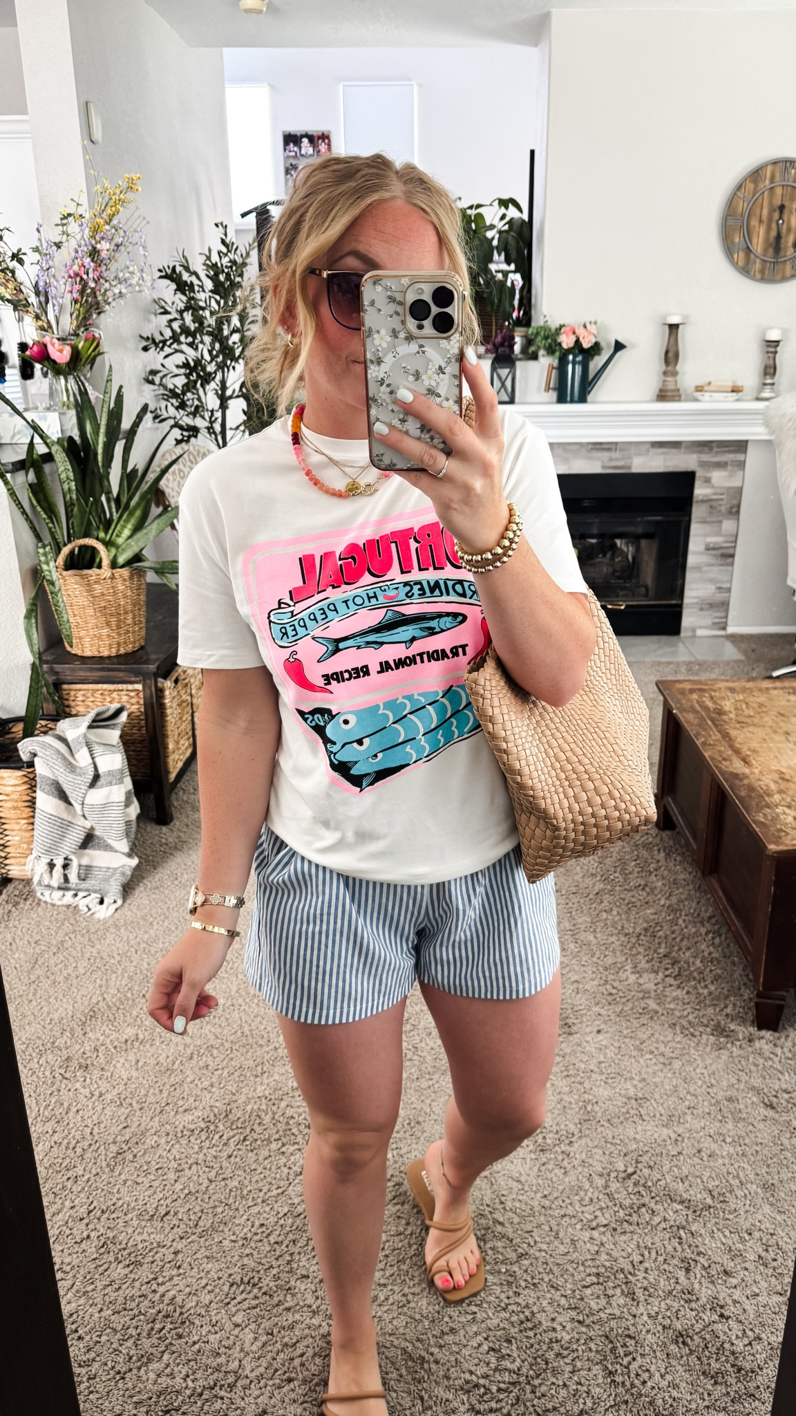 Summer outfit idea — costal graphic tee, striped shorts, tote bag, and sandals





Amazon outfits every outfit inspo, outfit ideas, casual outfits amazon, amazon outfits every day, spring outfits 2026, summer outfits, sardine tee, boxer shorts outfit 

#LTKPetite #LTKootd #LTKSaleAlert