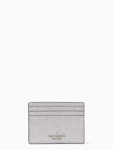 shimmy glitter boxed small card holder | Kate Spade Outlet