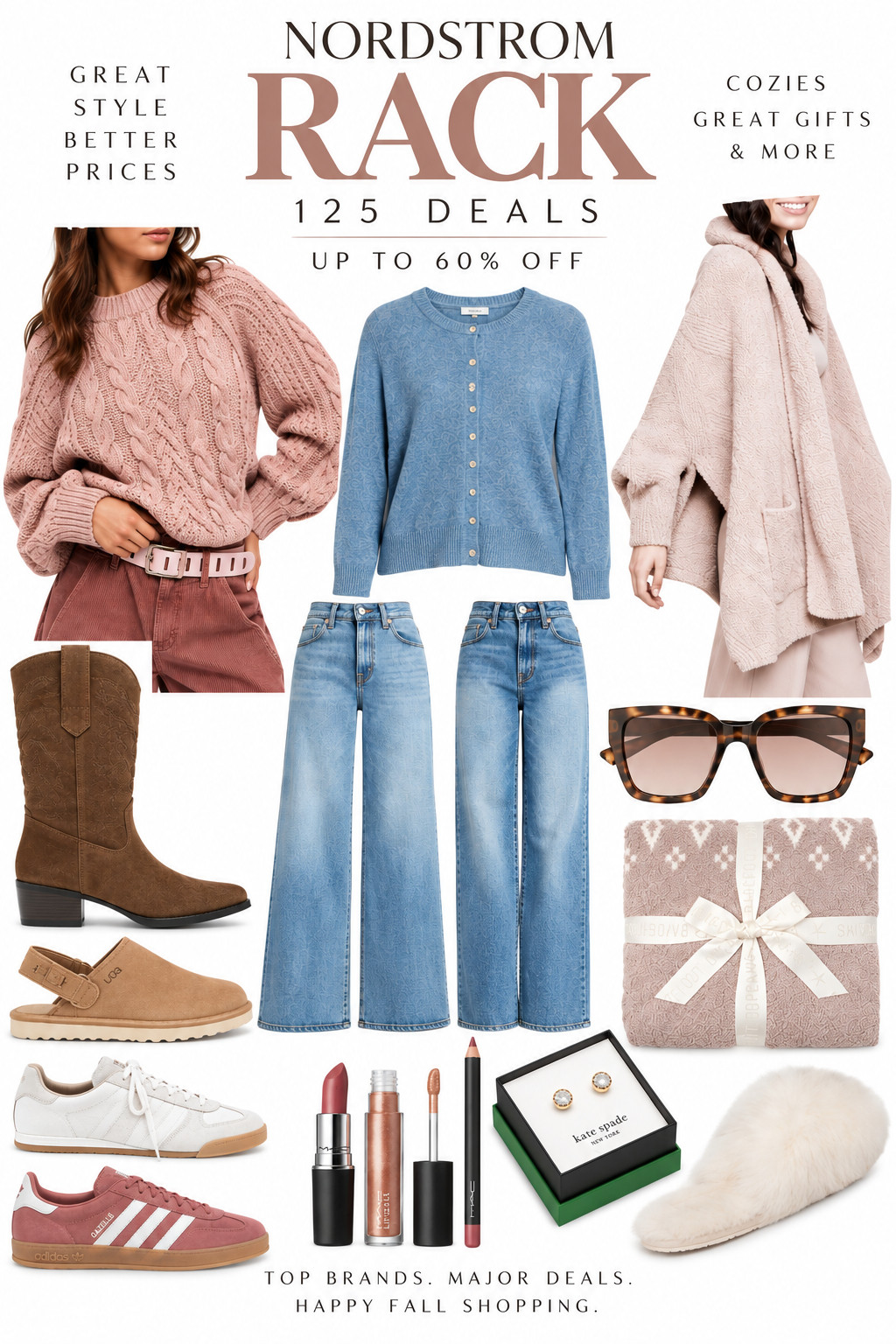 Celebrating Nordstrom’s 125th with 125 incredible deals at Nordstrom Rack, and I found some GOOD ones. Fall fashion, shoes, beauty, gifts + more, all up to 60% off.

Shop the 125 Deals event in stores and online through 10/5, while supplies last. #ad @nordstromrack 

 #LTKootd #LTKOver40 #LTKSaleAlert