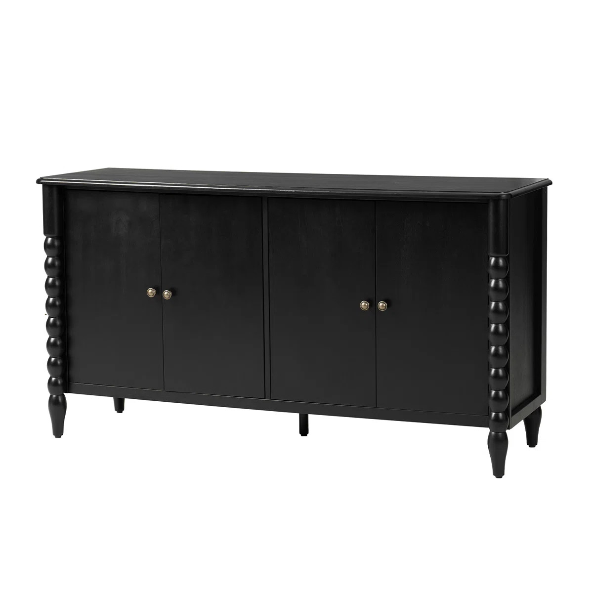 ALEX 63"W Transitional 4-Door Sideboard with Adjustable Shelves and Solid Wood Legs | Wayfair North America