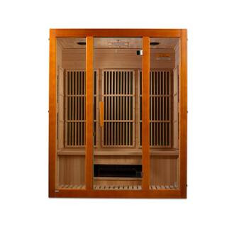 Alpine Lifesauna 3-Person Infrared Sauna with 5 Dual Tech Infrared Heaters and Chromotherapy | The Home Depot