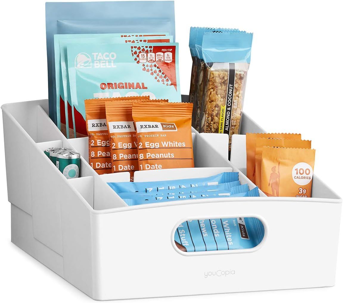 YouCopia Kitchen Cabinet Pantry ShelfBin Packet & Snack Bin Organizer, Medium, White | Amazon (US)