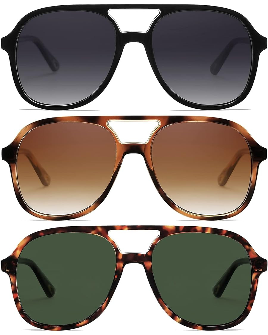 Arjien Polarized Aviator Sunglasses for Women Men 2026 UV Protection Mens Womens Sunglasses 70s R... | Amazon (US)