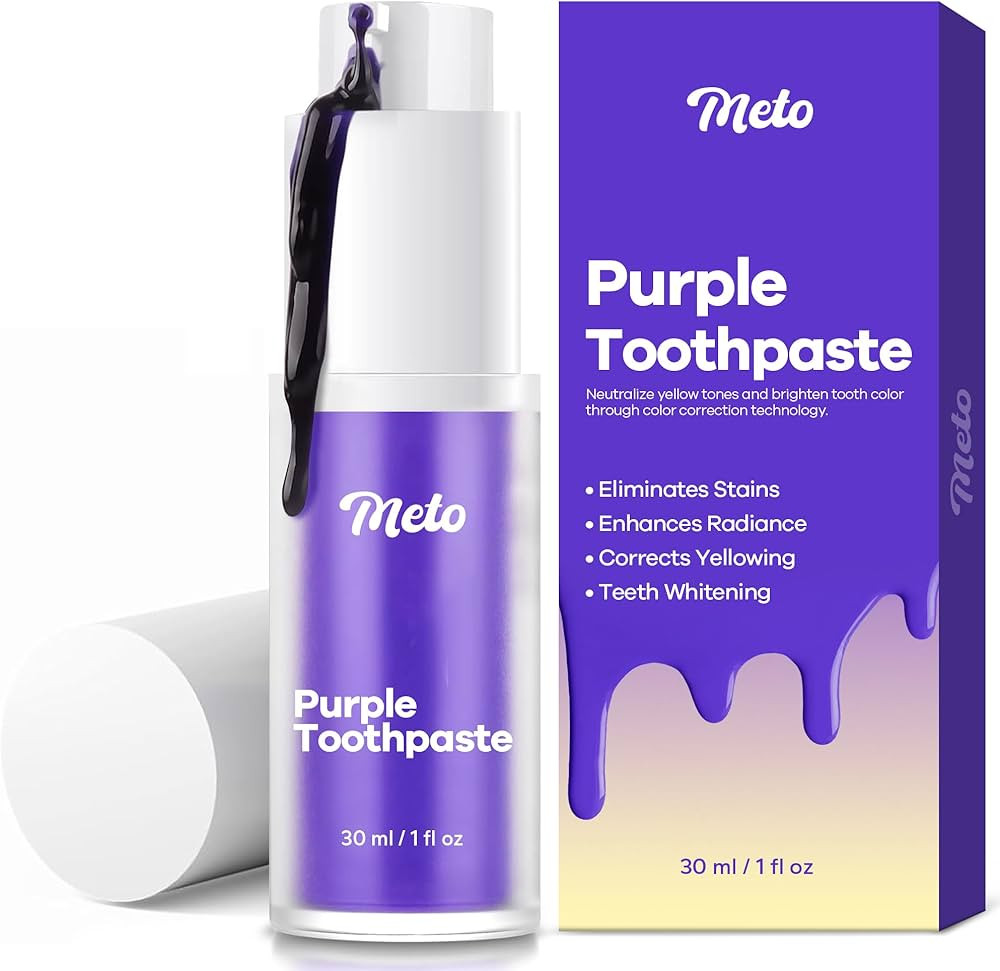 Purple Toothpaste for Teeth Whitening (1 Fl Oz), Teeth Whitening Gel, Purple Teeth Whitening, Col... | Amazon (US)