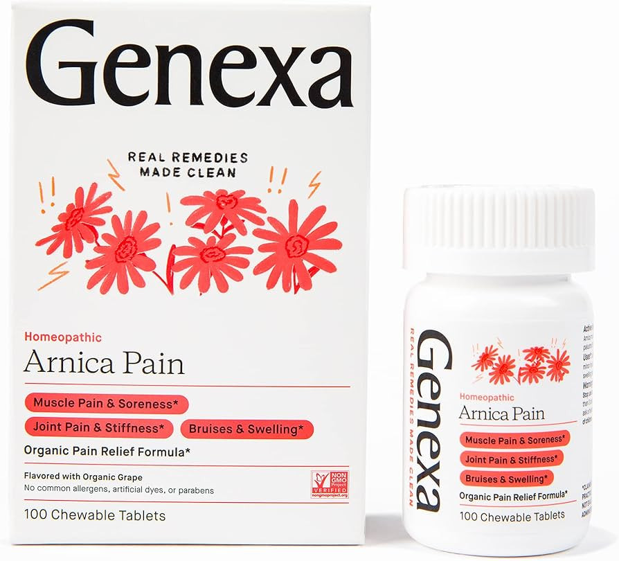 Genexa Arnica Tablets for Pain Relief Formula | Alleviate Muscle & Joint Pain, Soreness, & Stiffn... | Amazon (US)