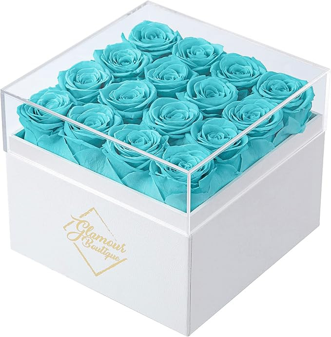 GLAMOUR BOUTIQUE Preserved Roses in a Box - Valentines Day Gifts for Her & Mom, 16-Piece Rose Flo... | Amazon (US)