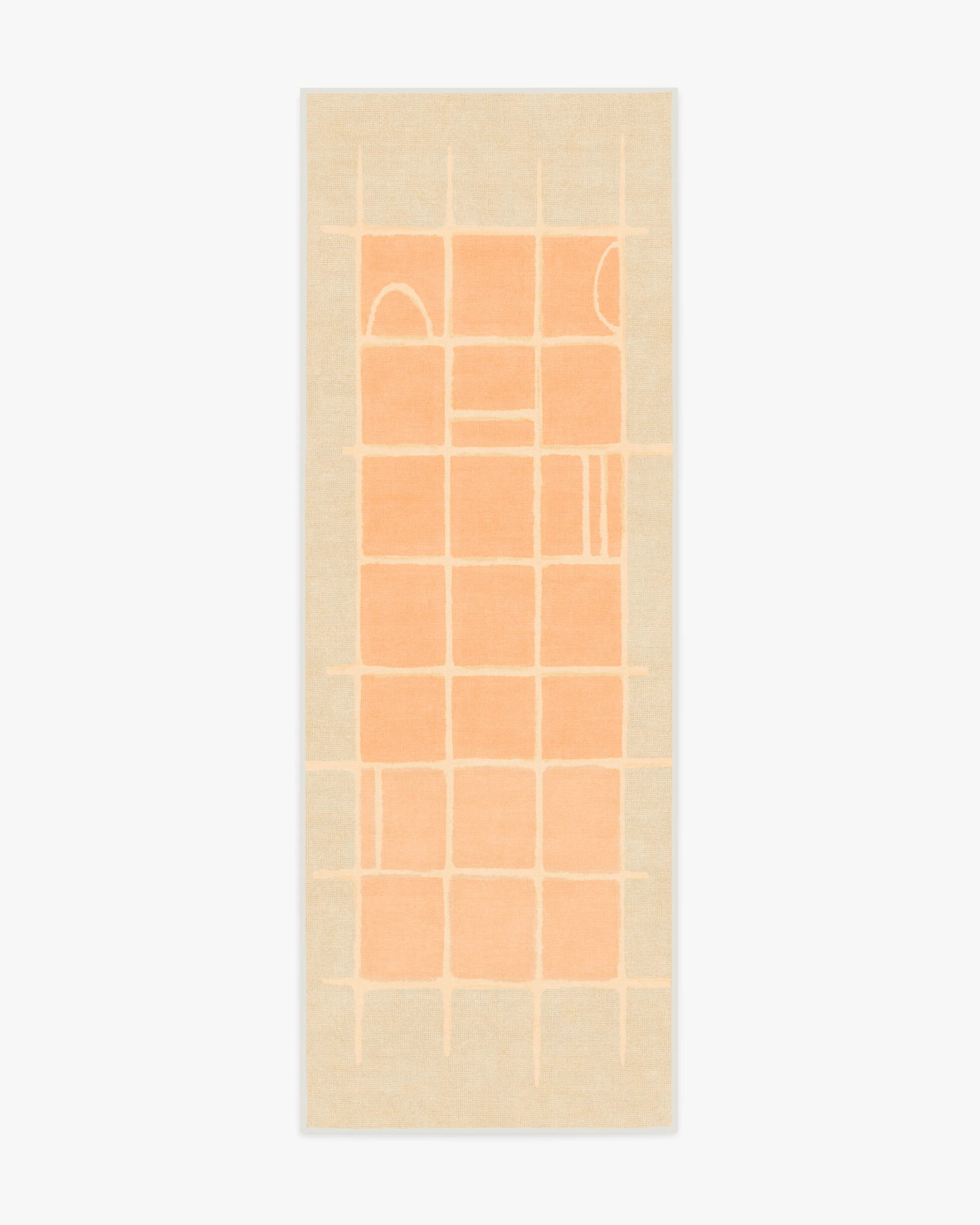 Pantone Peach Fuzz Neutral Grid Play Rug | Ruggable