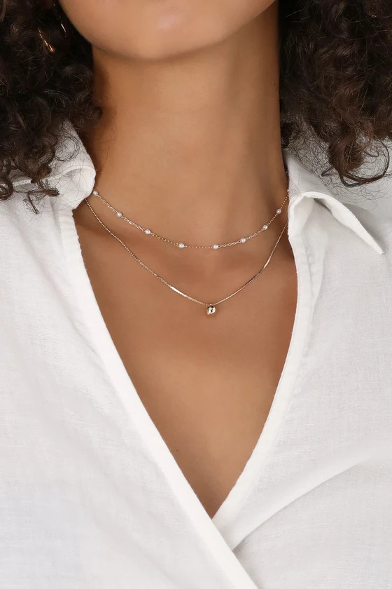 Pretty Dreams Gold and Pearl Layered Necklace | Lulus (US)
