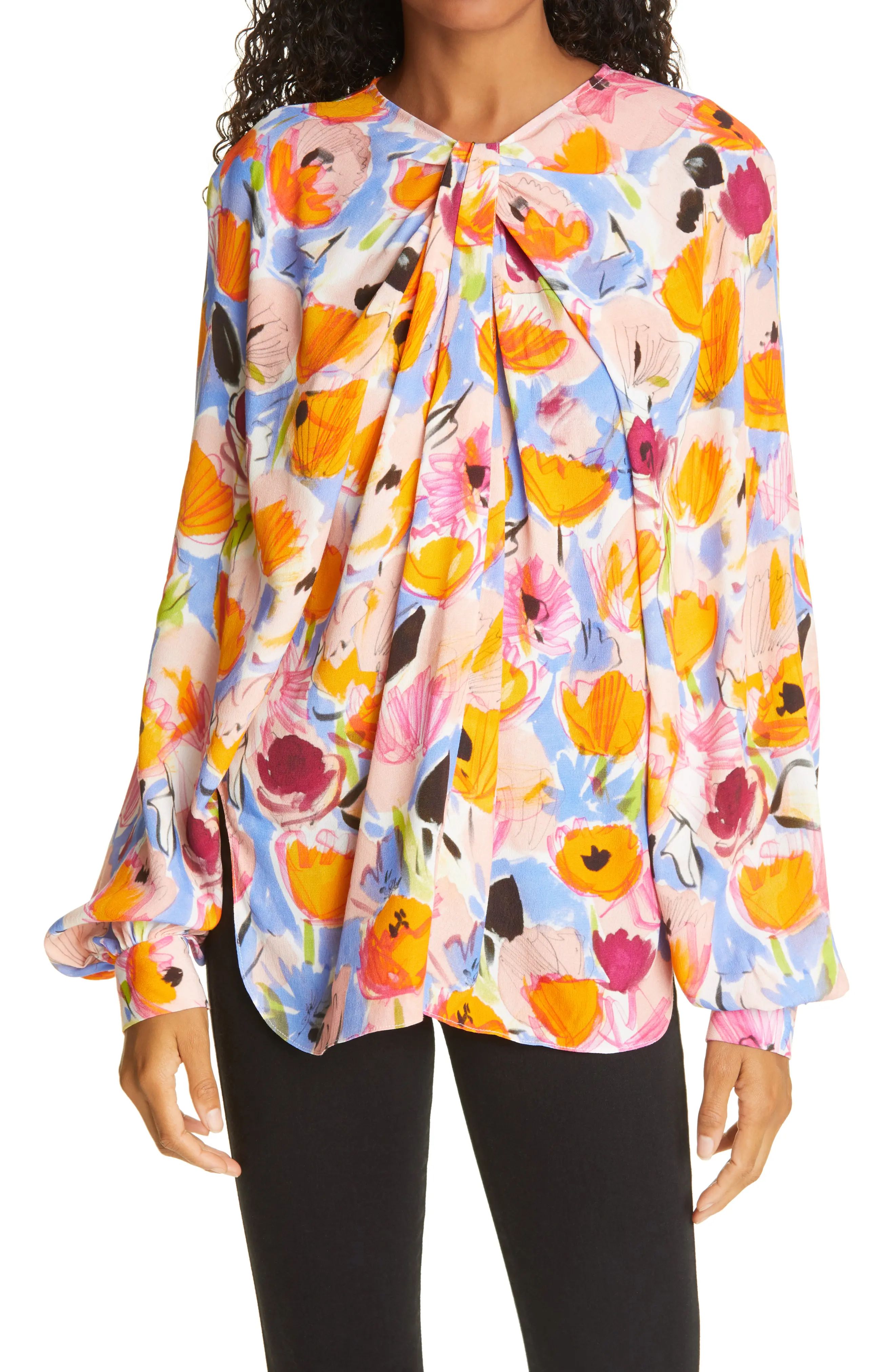 Women's Rachel Comey Soon Floral Top, Size 2 - Yellow | Nordstrom