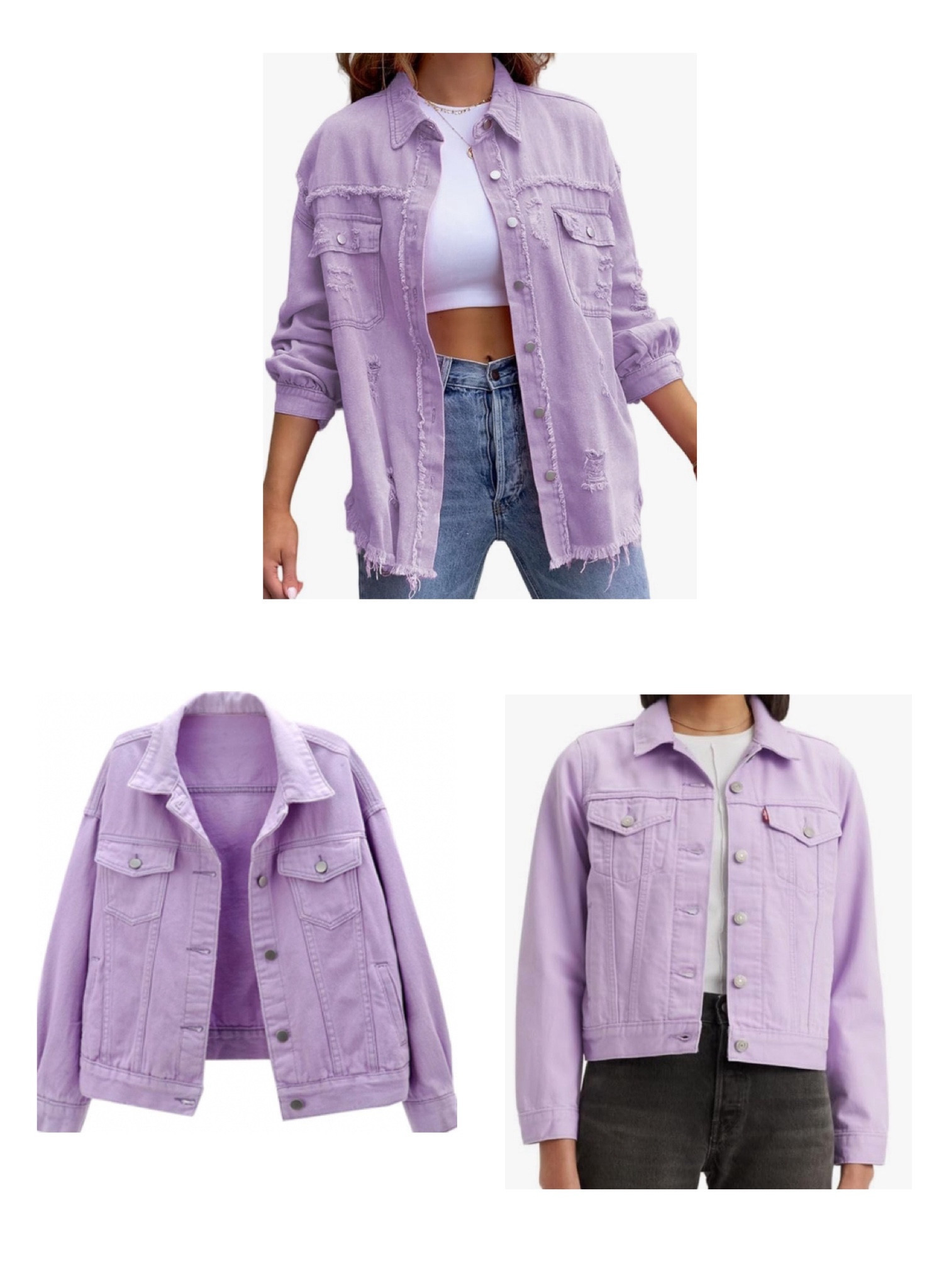 Purple denim jackets/shackets!✨
#springoutfits #concertoutfits #denimjackets #purpledenim #concertstyle #purpledenimjacket